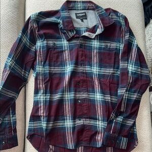Bonobos Men's Flannel Shirt - Burgundy and Blue